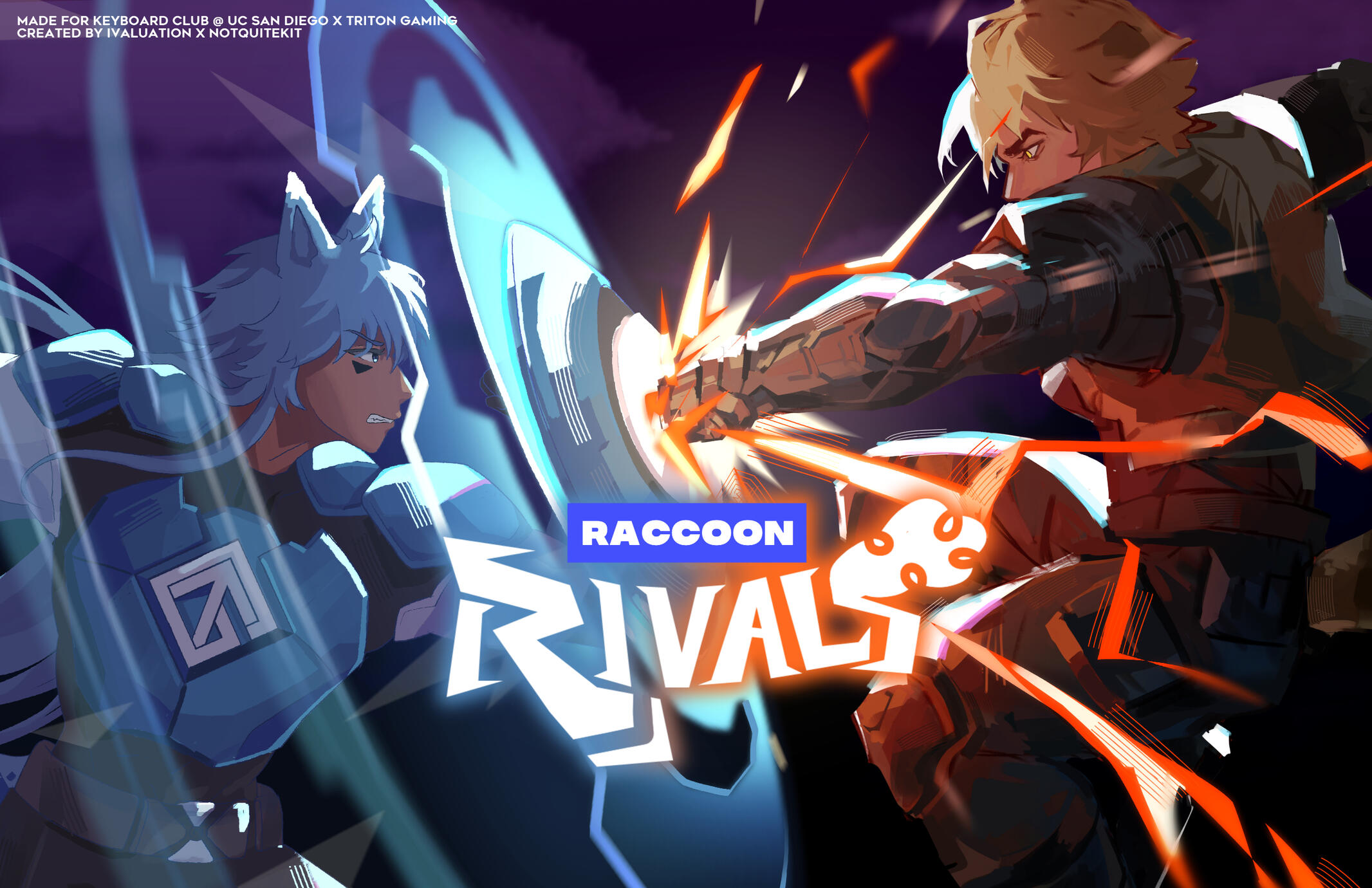 raccoon rivals poster (collaboration w/ ivaluation)